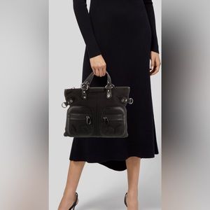 Hogan Tote Bag Coated Canvas Trend Media Black